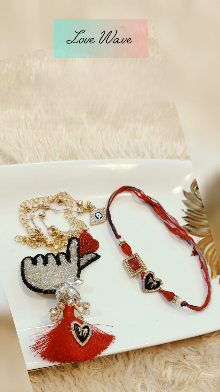 Love Wave Rakhi Set