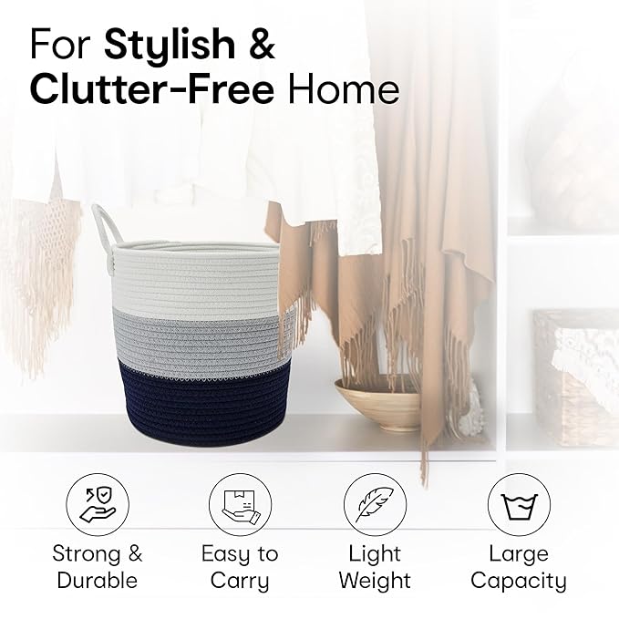 Anko Stripe Rope Basket