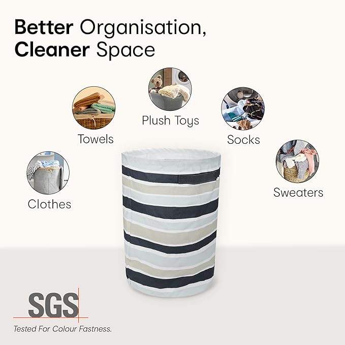 Anko 100% Cotton Collapsible Laundry Hamper