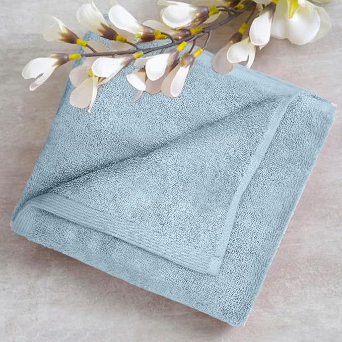Anko Australia 100% Cotton 350 GSM Madison Face Towels – Set of 8 | Super Soft & Absorbent - Random Color
