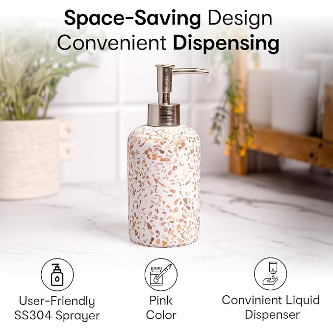 Anko Polyresin Terazzo Liquid Soap Dispenser