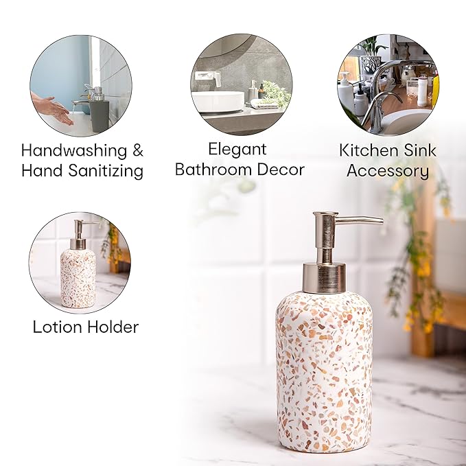 Anko Polyresin Terazzo Liquid Soap Dispenser