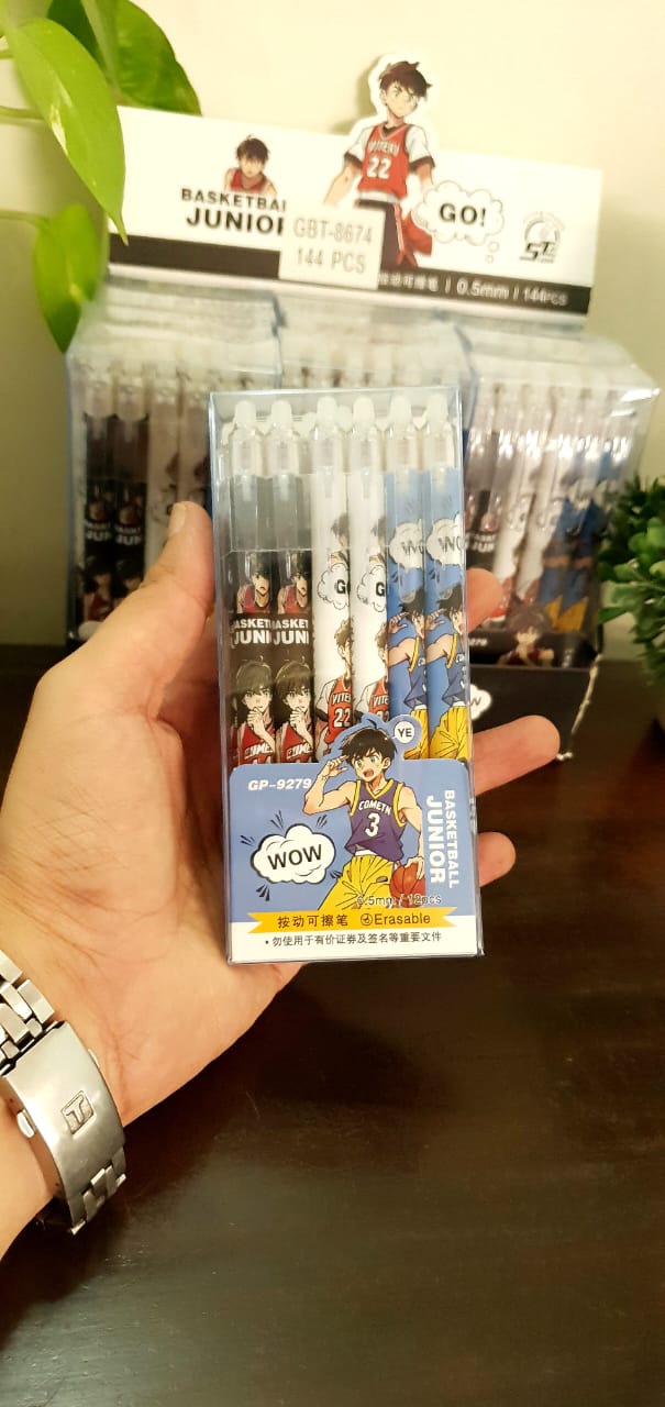 Basketball Theme Erasable Gel Pens – Pack of 12!