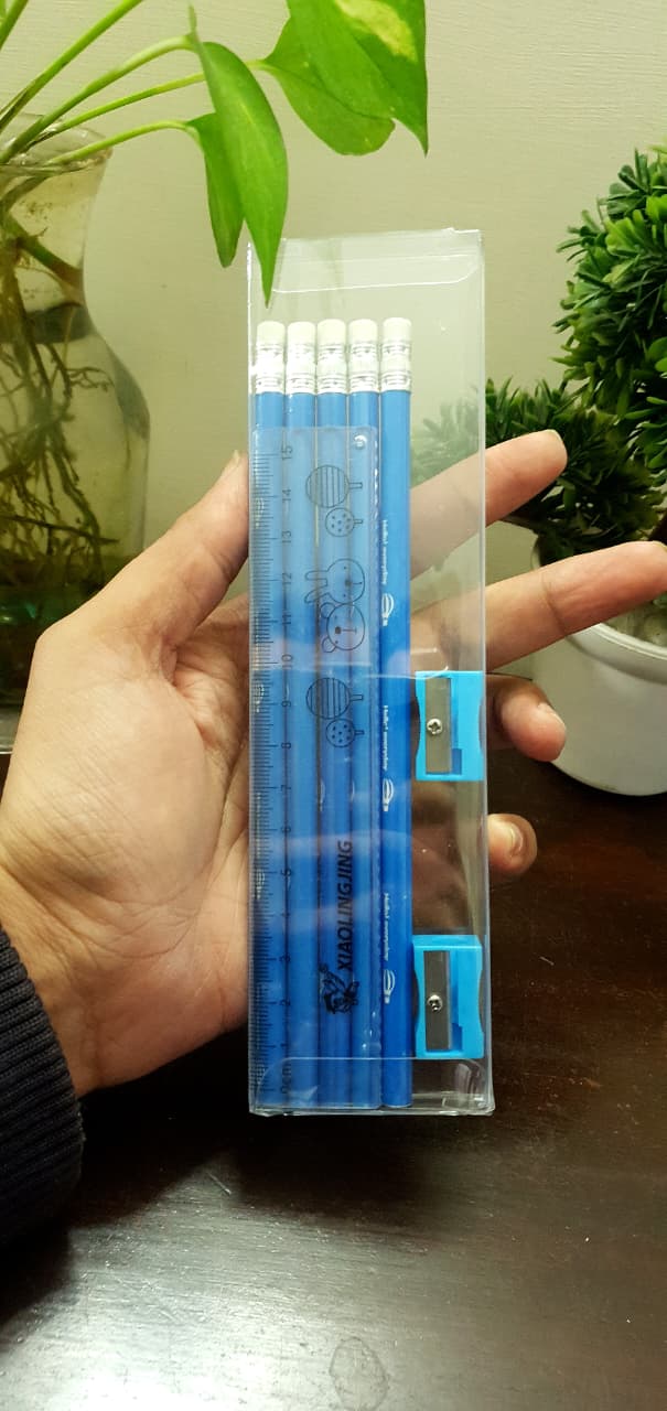 Cow Milk Van Metal Pencil / Compass Box with Stationery