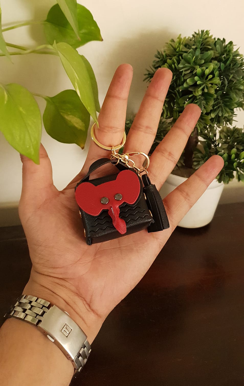 Elephant Coin Pouch Keychain