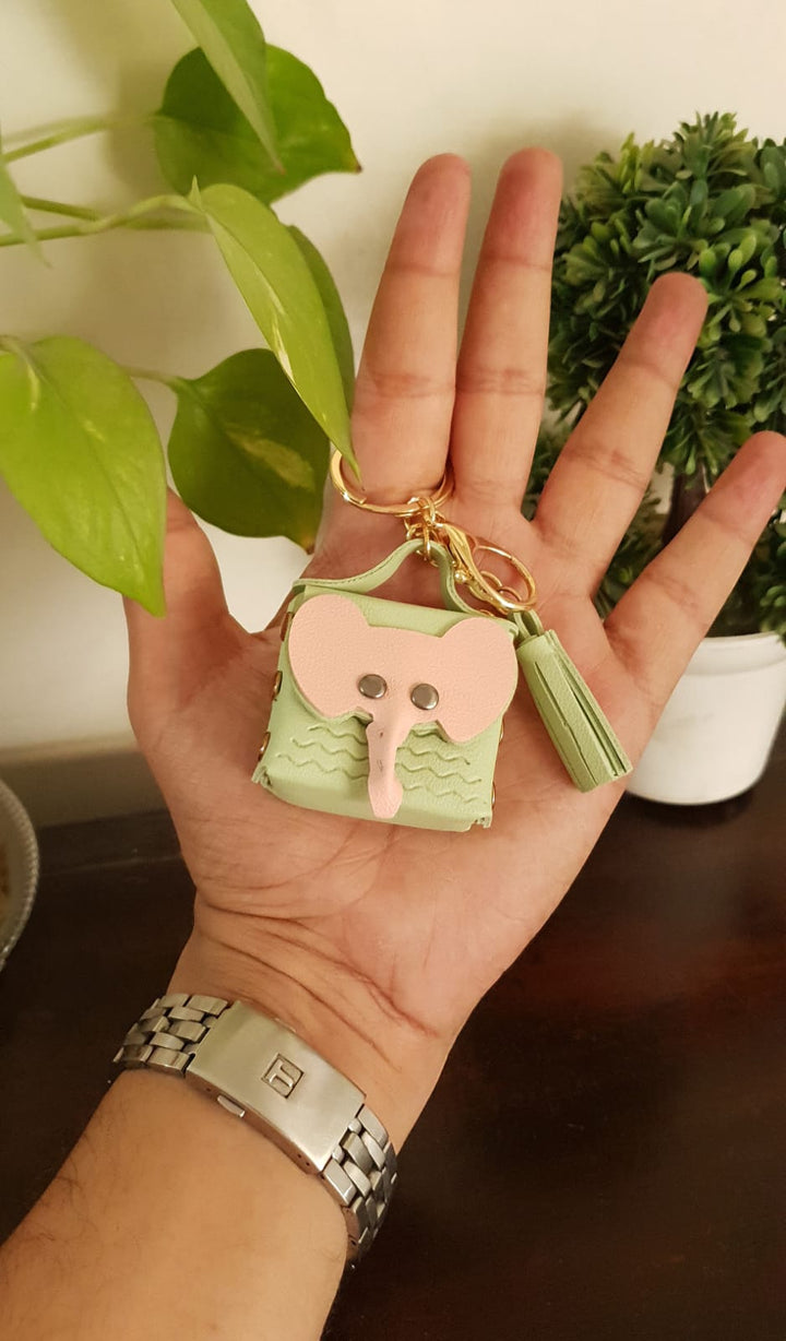 Elephant Coin Pouch Keychain