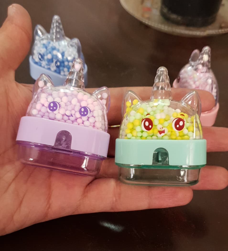 Cute Unicorn Design Pencil Sharpener for Kids (Random Colour)