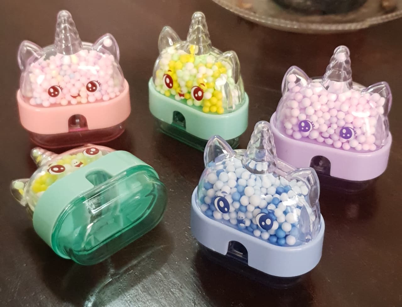 Cute Unicorn Design Pencil Sharpener for Kids (Random Colour)