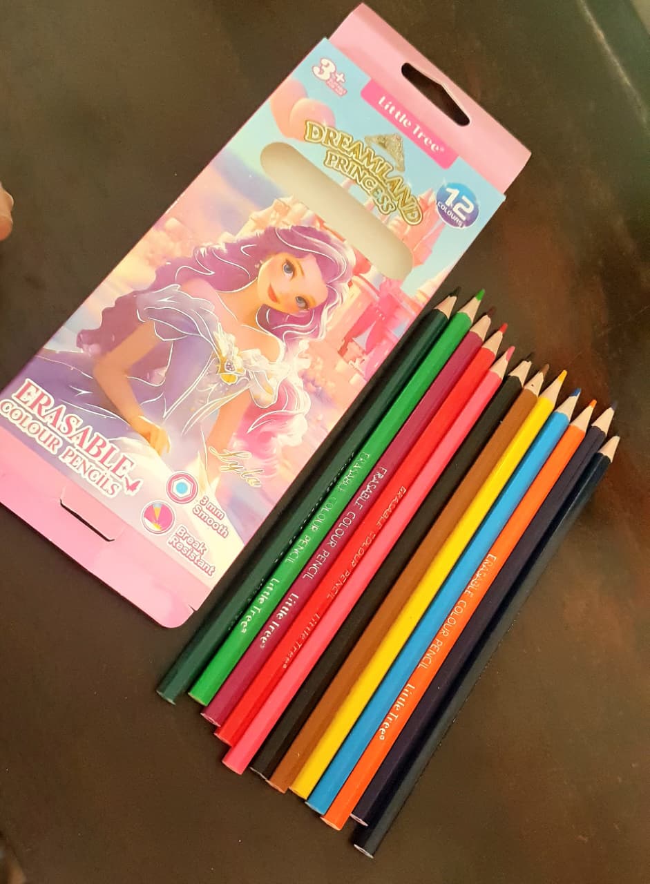 Dreamland Princess Eraseable Pencil Colors
