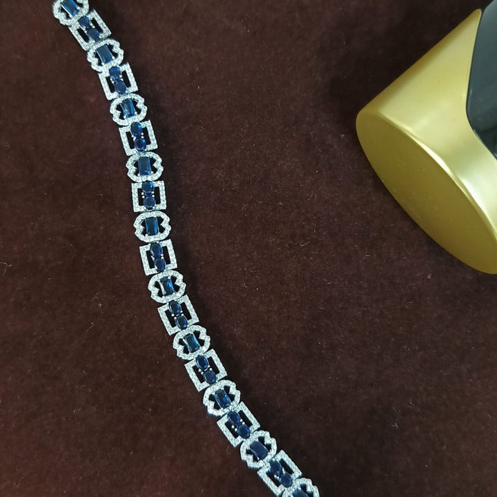 Elegant Fancy Bracelet with Cubic Zirconia Diamond – Silver Plated