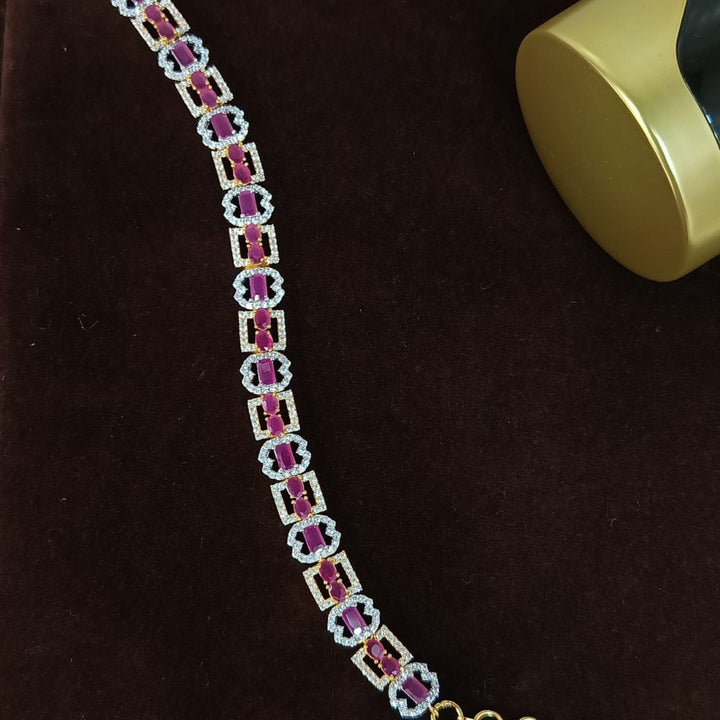 Elegant Fancy Bracelet with Cubic Zirconia Diamond – Gold Plated
