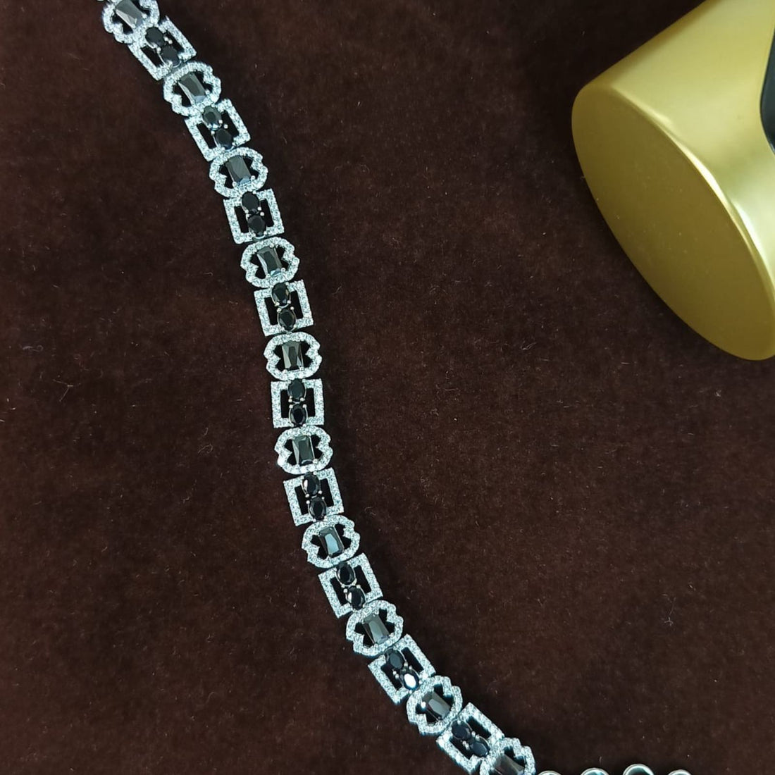 Elegant Fancy Bracelet with Cubic Zirconia Diamond – Silver Plated