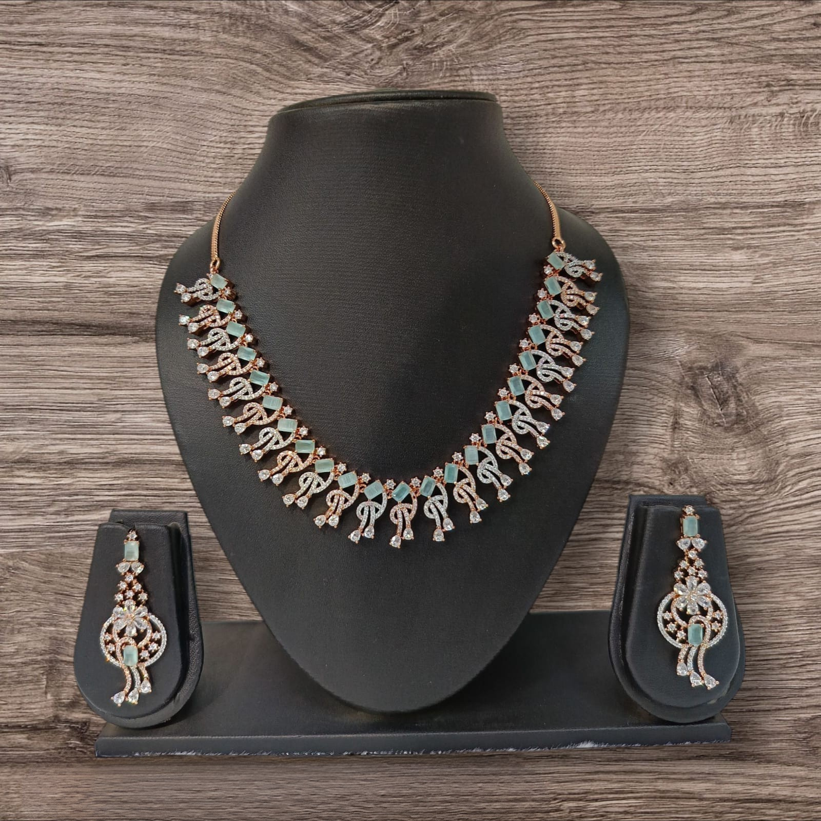 Elegant Cubic Zirconia Necklace Set