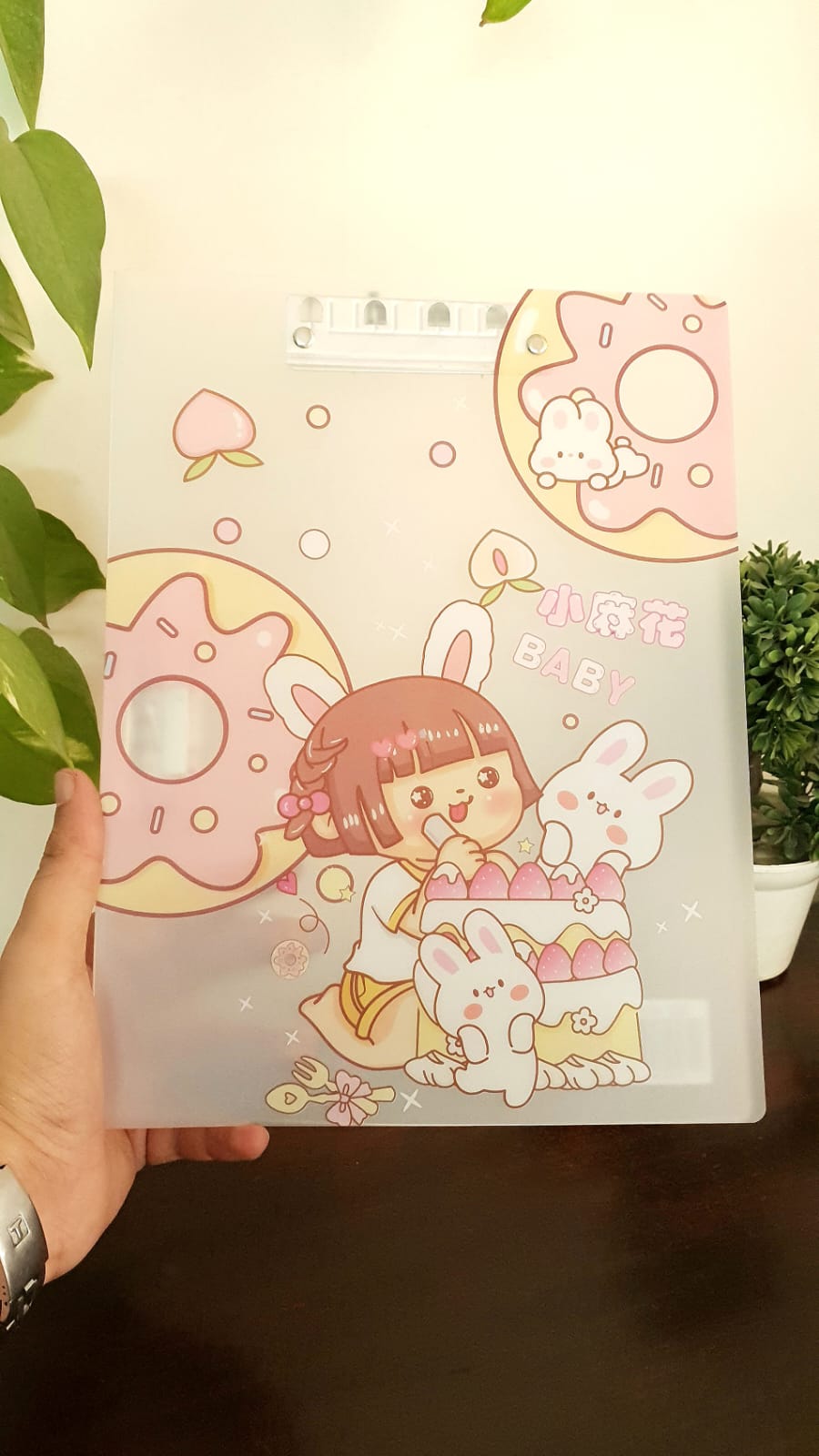 Kawaii Girl A4 Paper Folder/Clipper