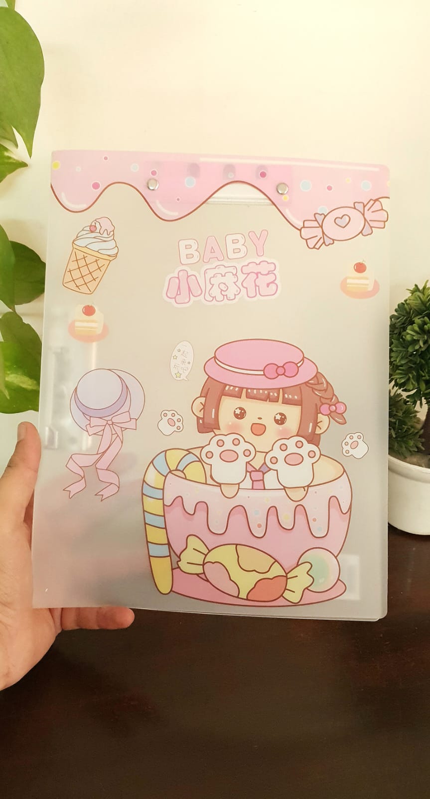 Kawaii Girl A4 Paper Folder/Clipper
