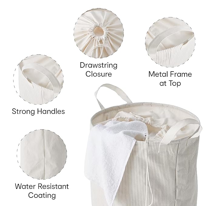 Anko Foldable & Collapsible Linen Look Laundry Basket