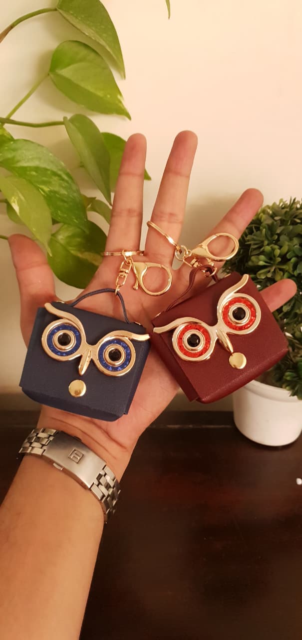 Owl Coin Pouch Keychain