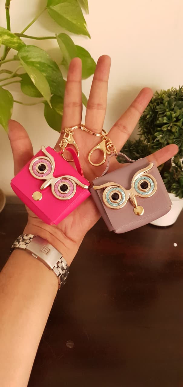 Owl Coin Pouch Keychain