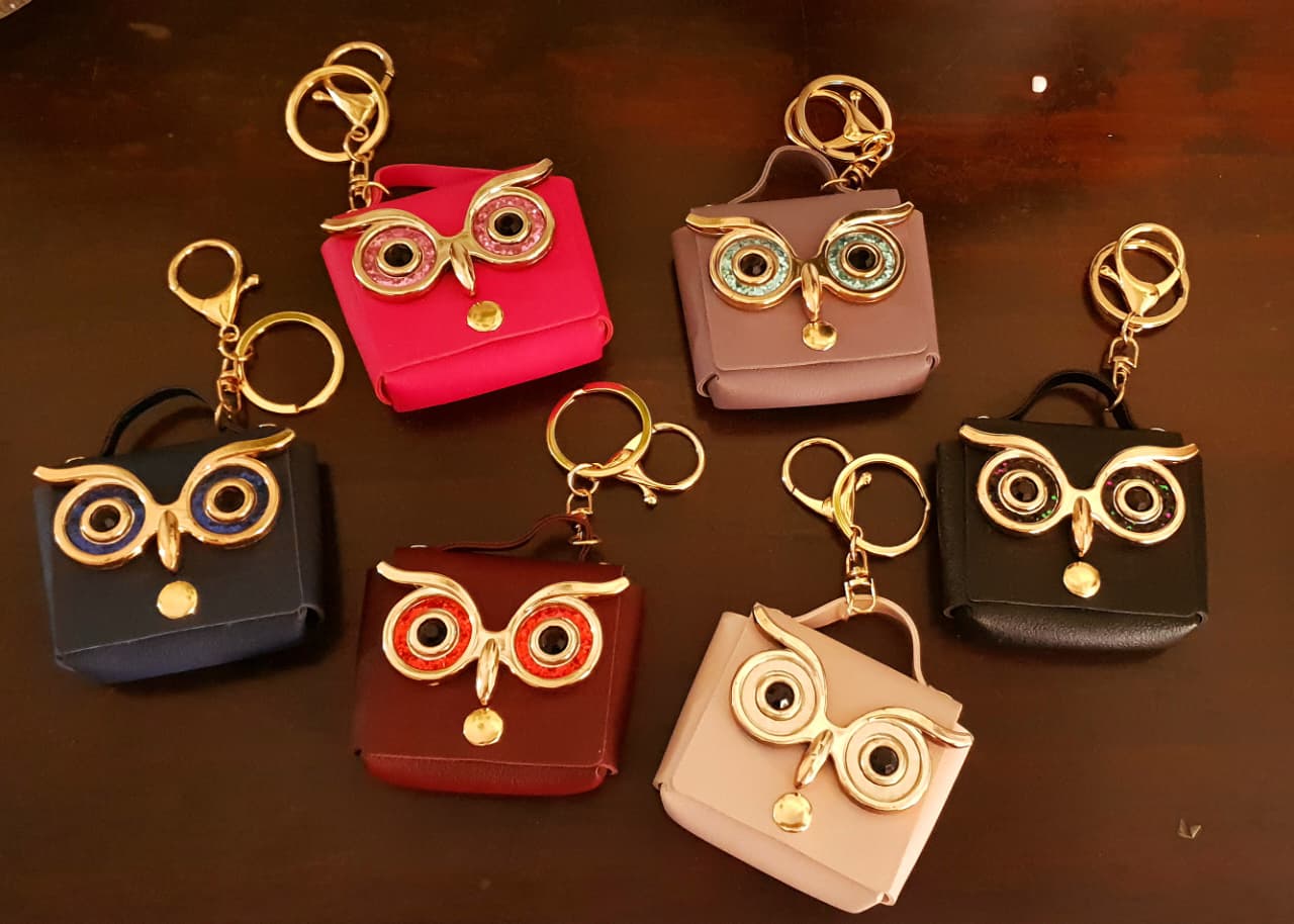 Owl Coin Pouch Keychain
