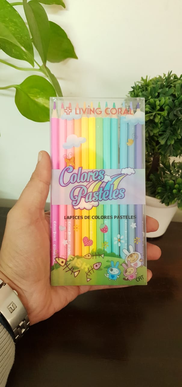 Cute and colorful caption for your Pastel Pencil Colors: