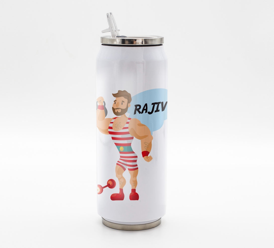 Personalised Coke Can Straw Sipper