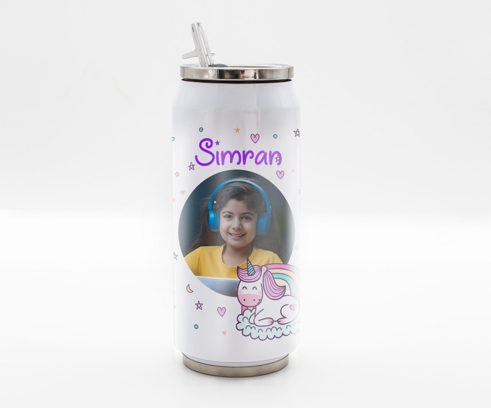 Personalised Coke Can Straw Sipper