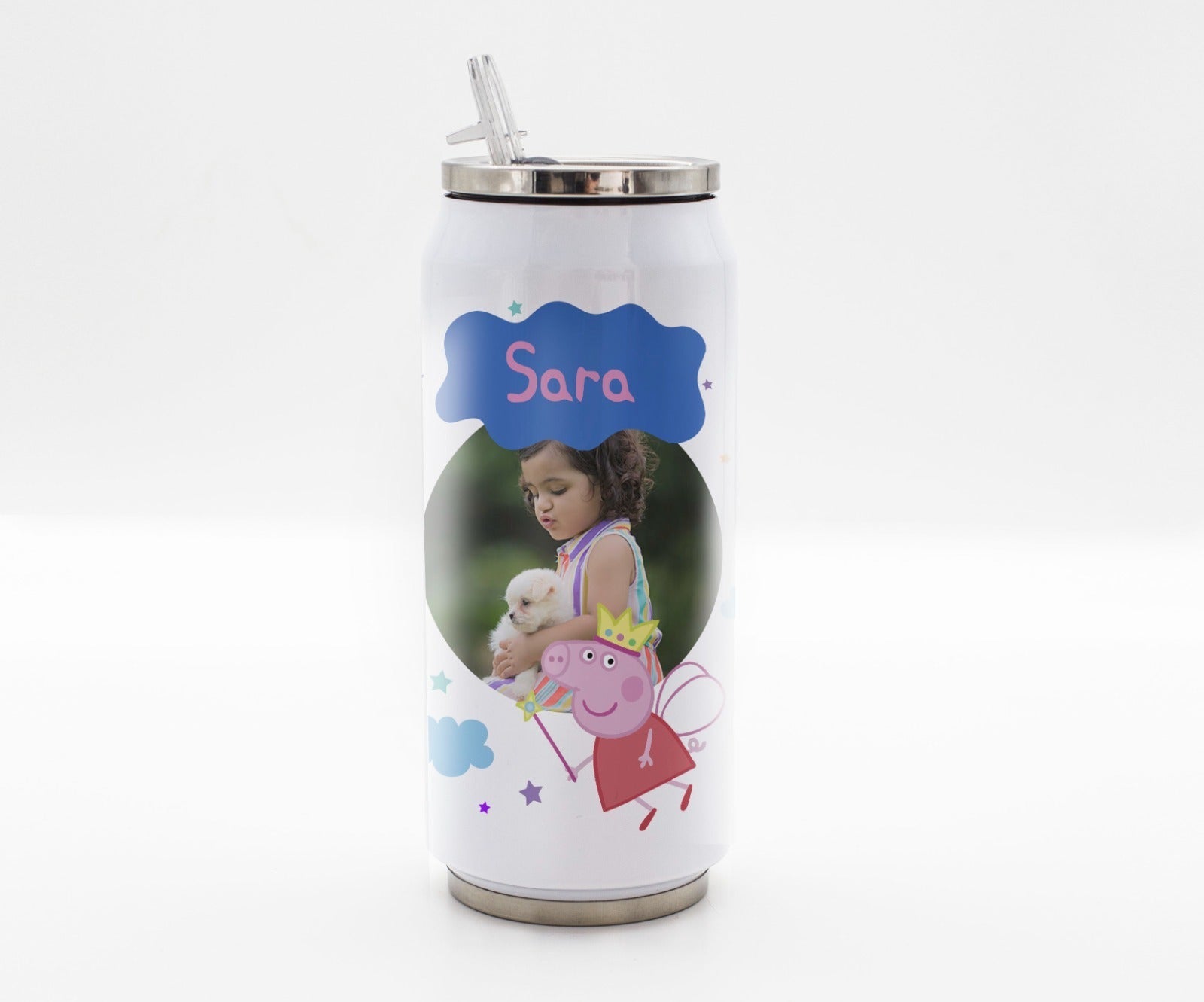 Personalised Coke Can Straw Sipper