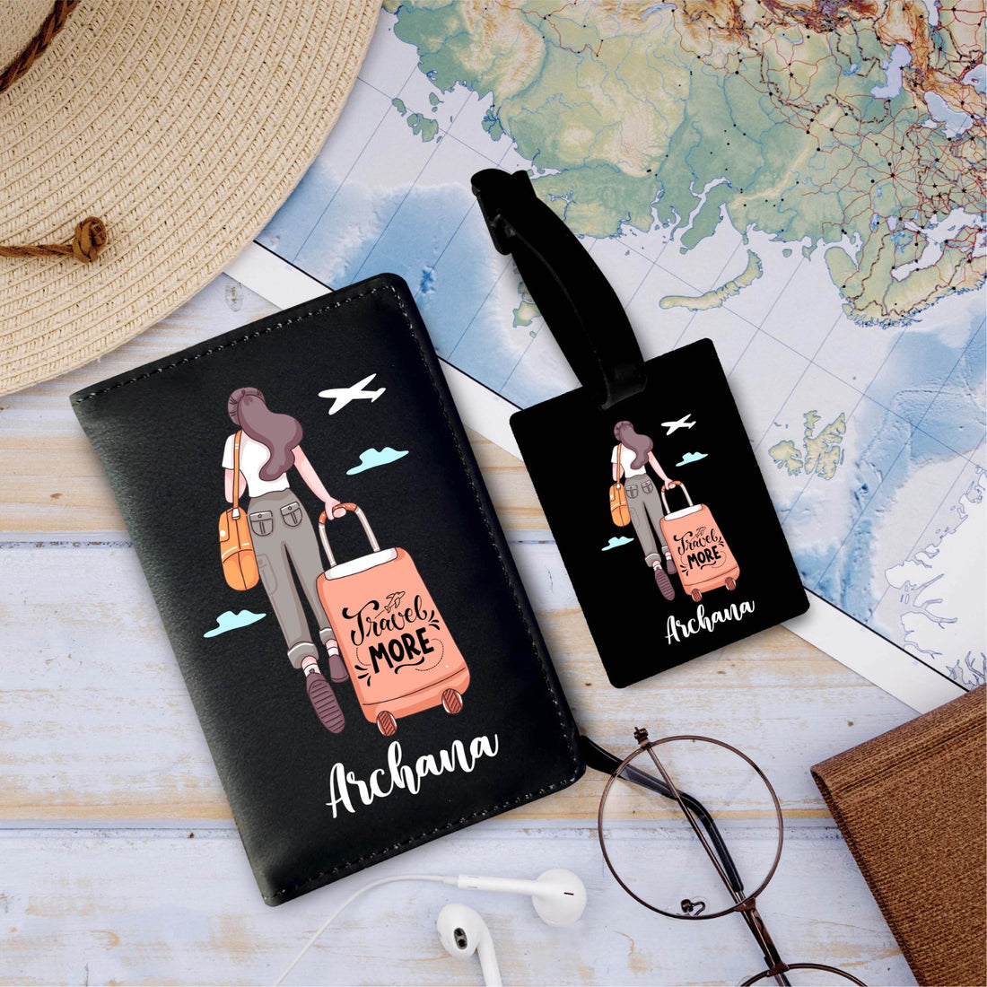 Personalized Passport Cover & Bag Tag Combo