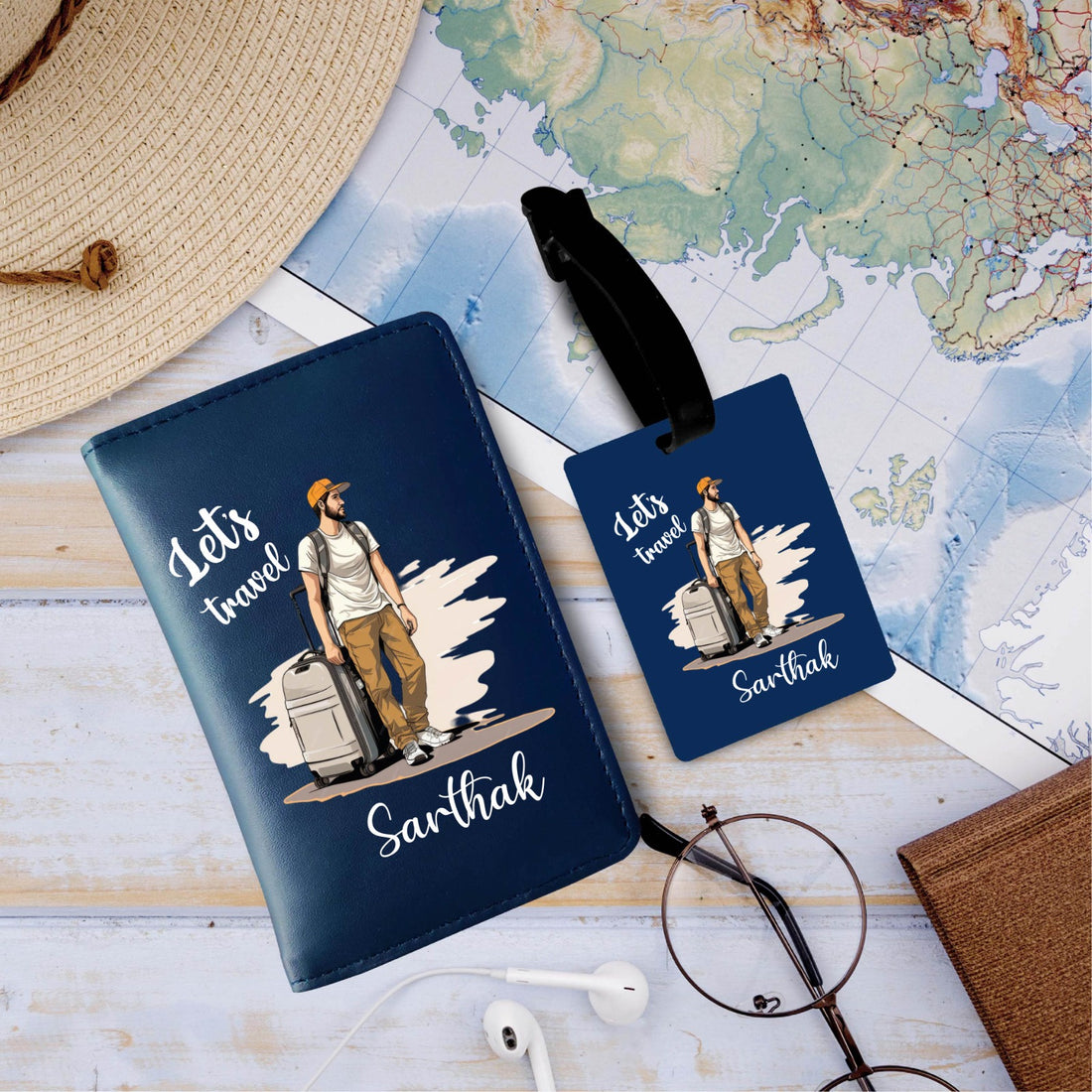 Personalized Passport Cover & Bag Tag Combo