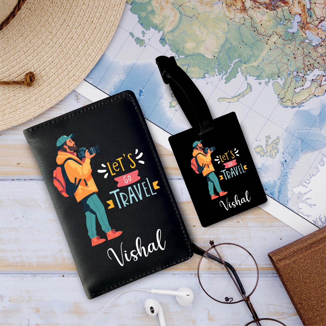 Personalized Passport Cover & Bag Tag Combo