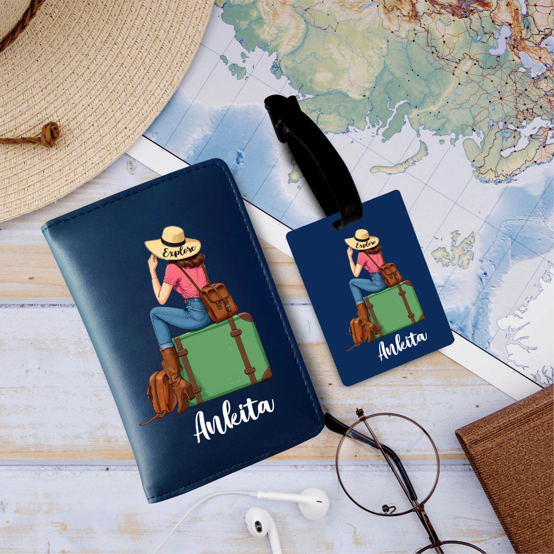 Personalized Passport Cover & Bag Tag Combo