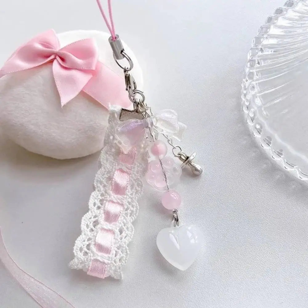 Pink Ribbon Pendant Charm for iPhone
