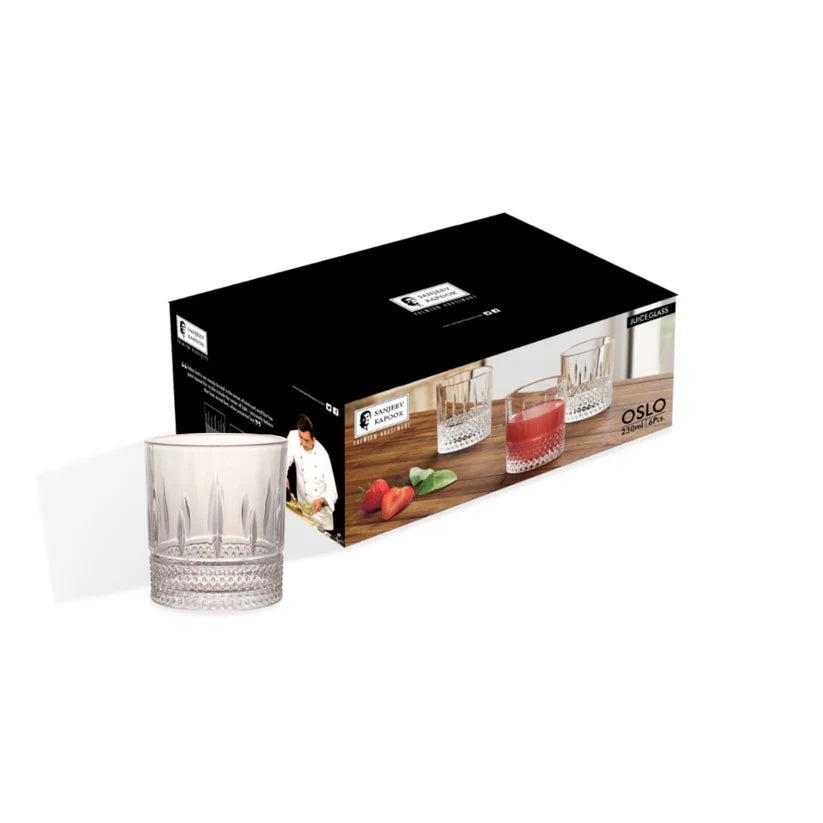 Sanjeev Kapoor - Oslo Juice Glass 230 ml - Set of 6 Pcs