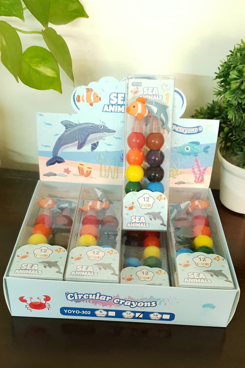 Sea Animal Theme Crayon Pens