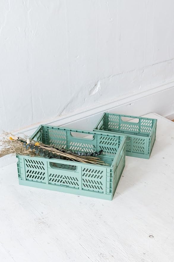 Anko Multipurpose Collapsible Storage Crate -Green