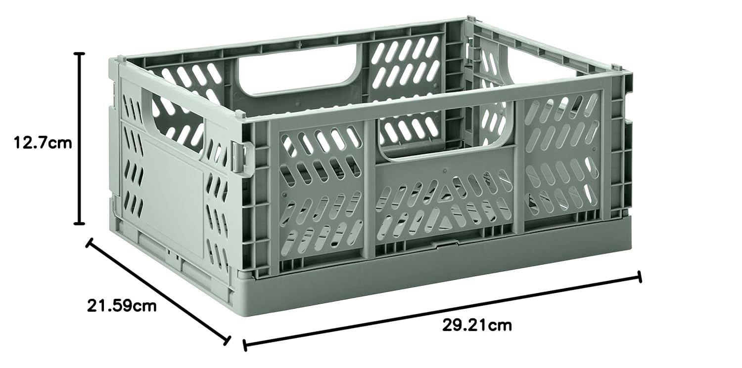 Anko Multipurpose Collapsible Storage Crate -Green