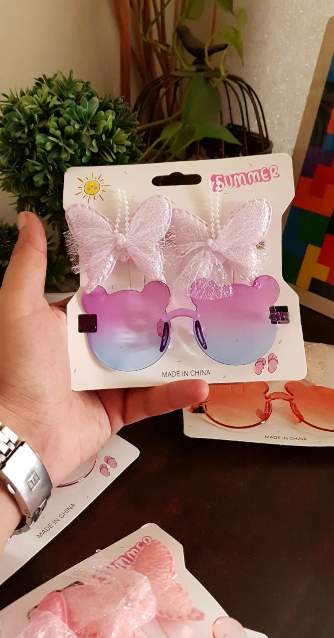 Teddy Sunglass with Bow Hairpins