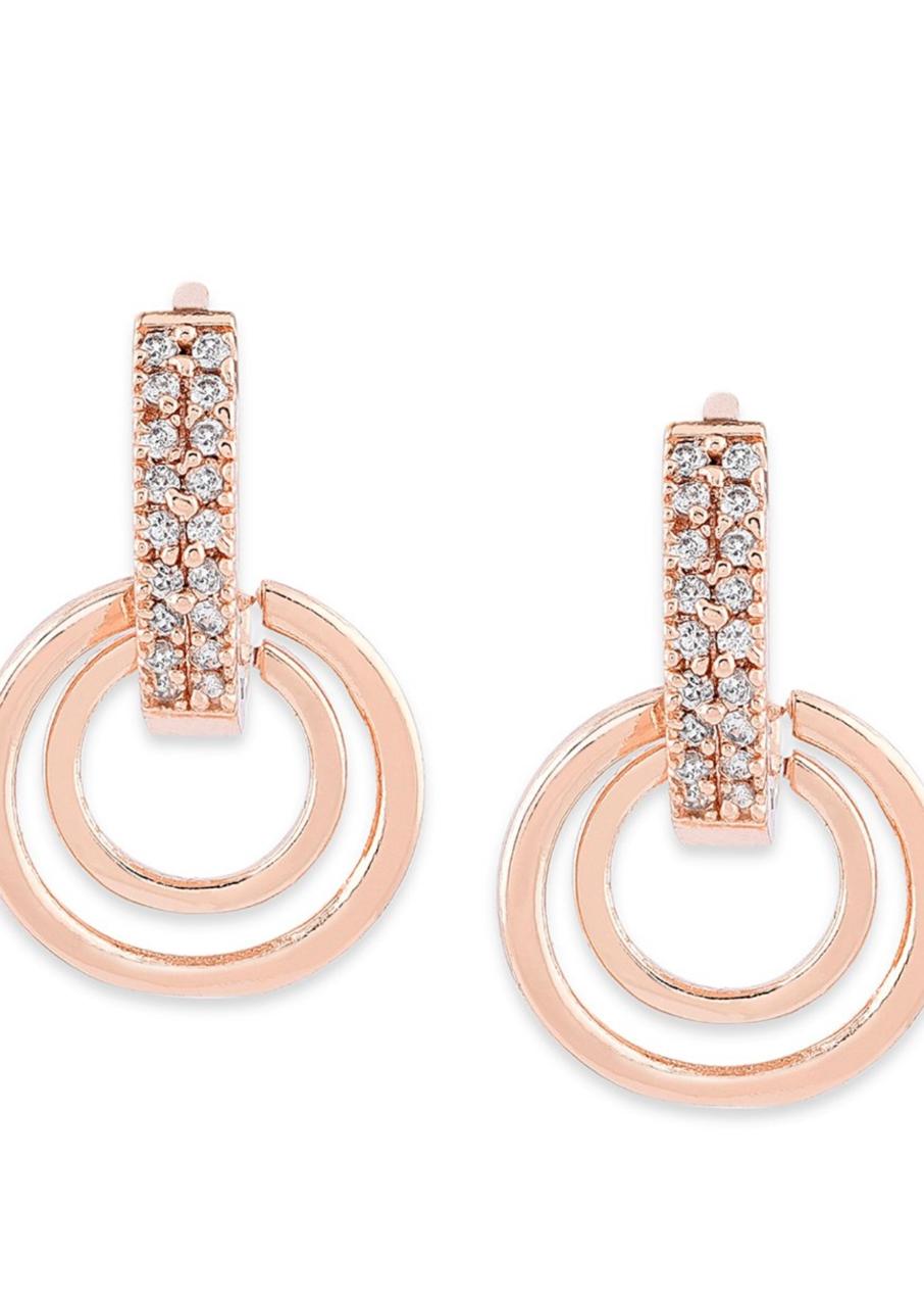 Elegant Rose Gold Loop Earrings