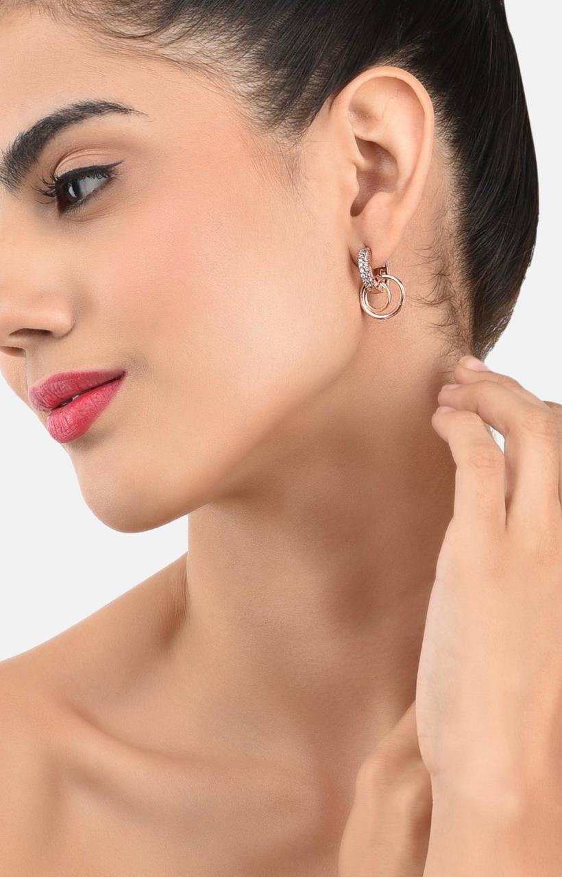 Elegant Rose Gold Loop Earrings